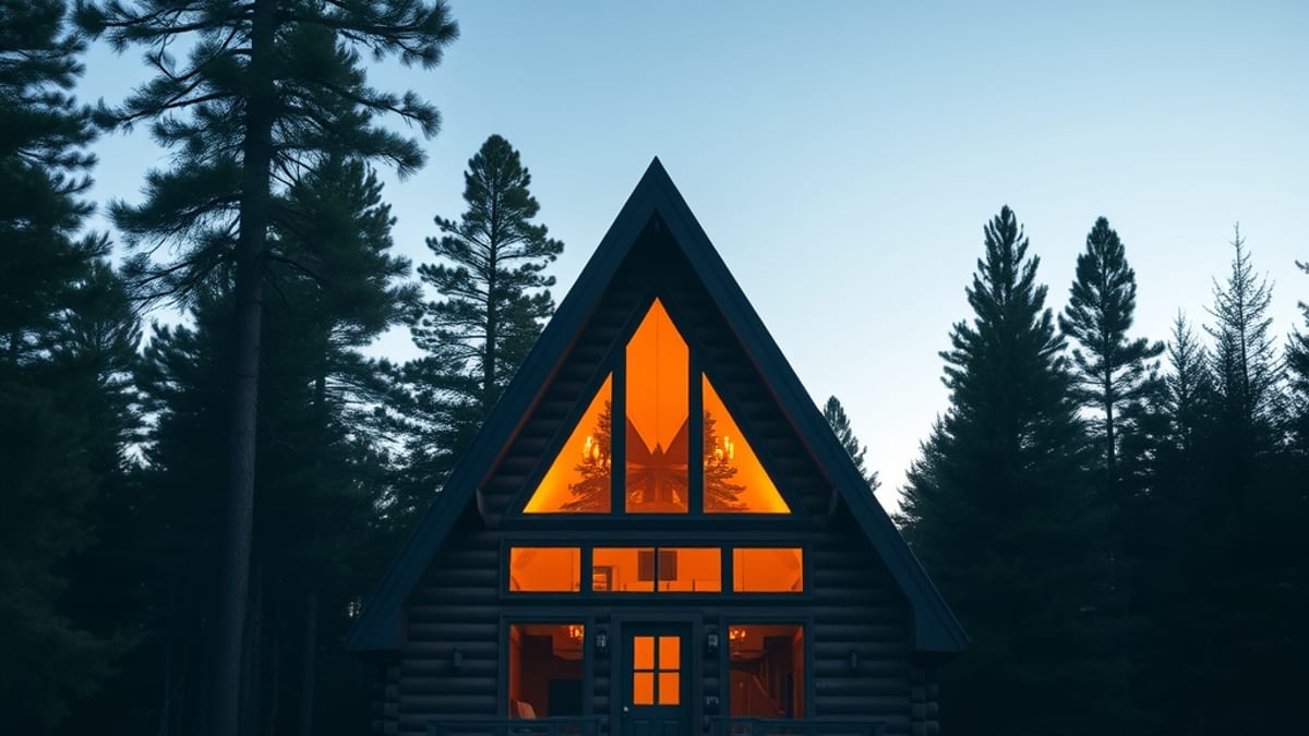 aframe cabin glamping