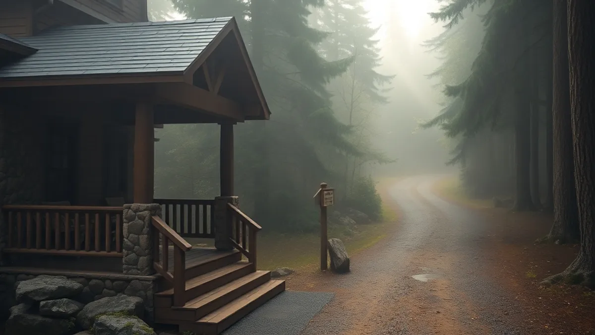 lodge near walking and cycling trails