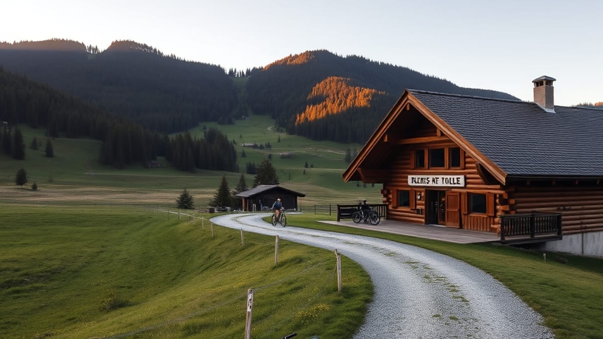 lodge near walking and cycling trails