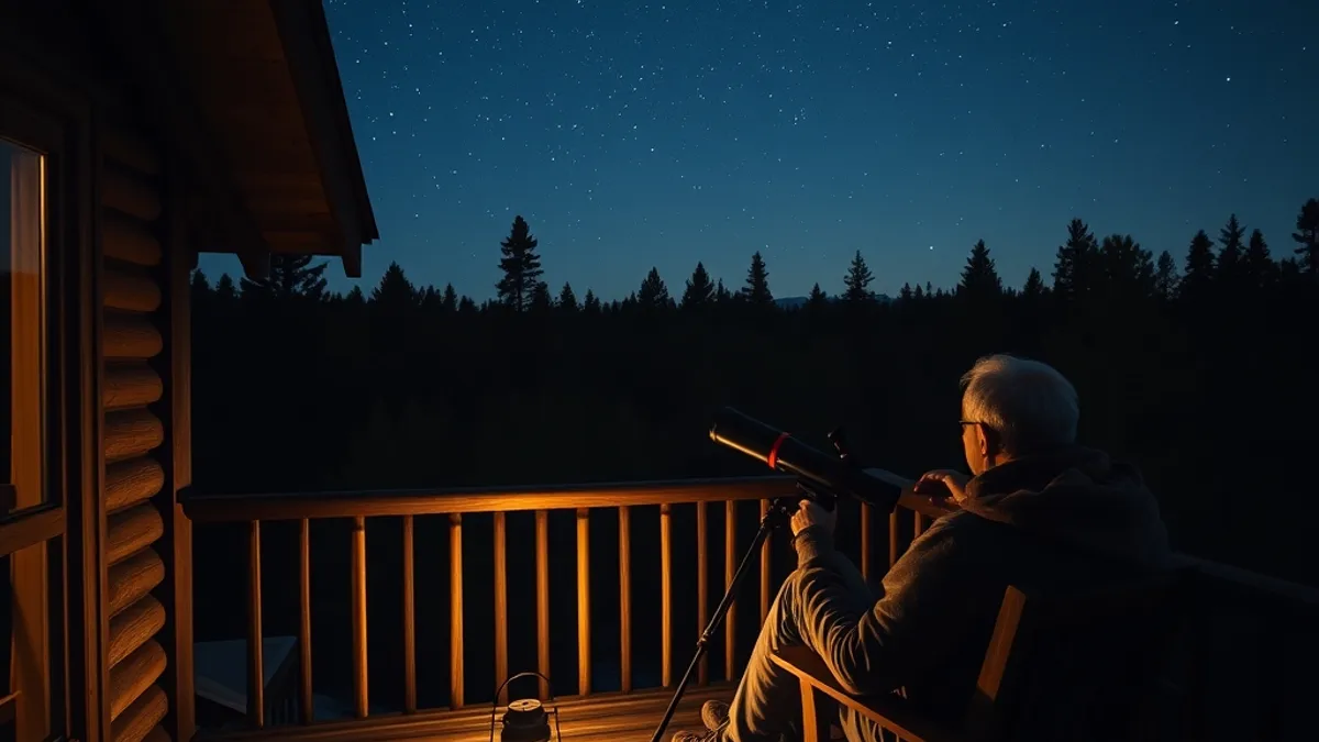 lodge with stargazing