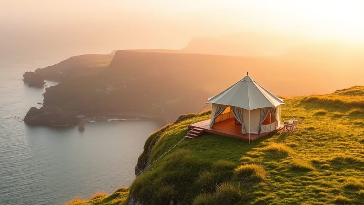 coastal glamping in Cornwall