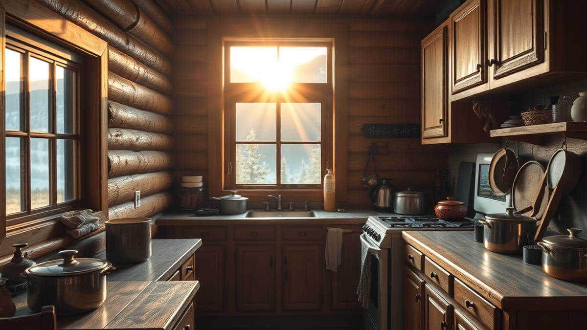 cooking at a lodge