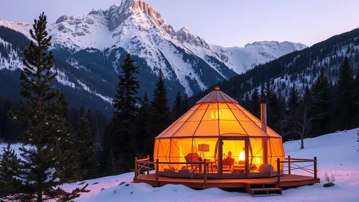 dome glamping in the Dolomites