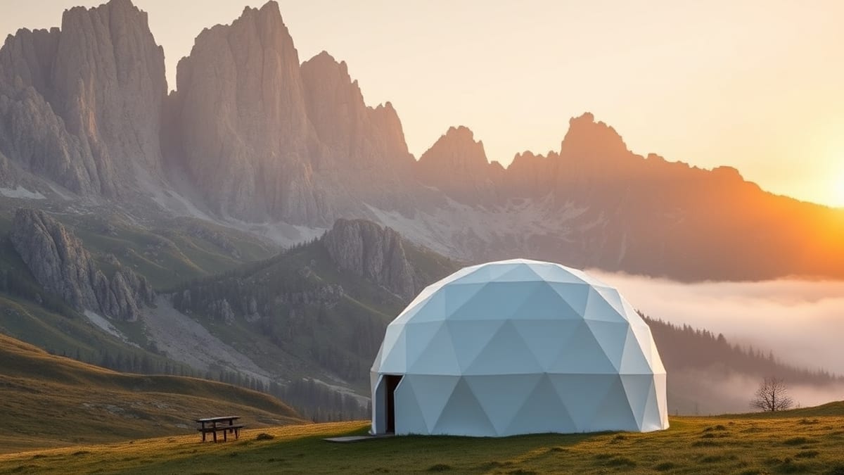 dome glamping in the Dolomites