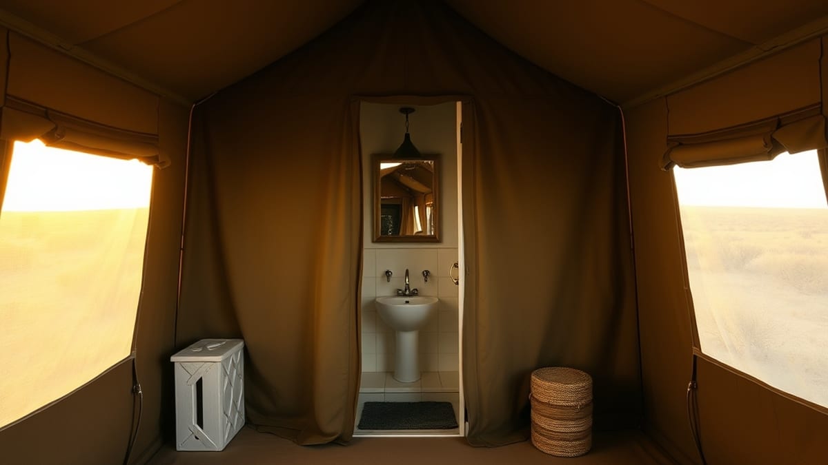 glamping bathroom facilities
