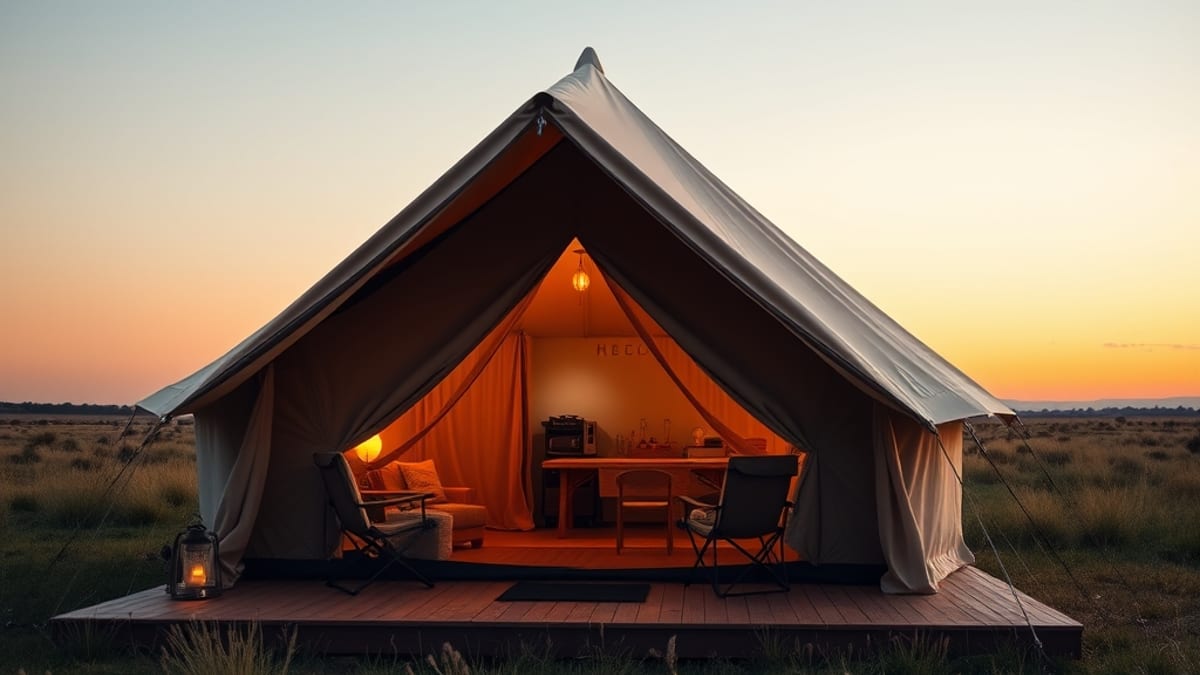 glamping check-in