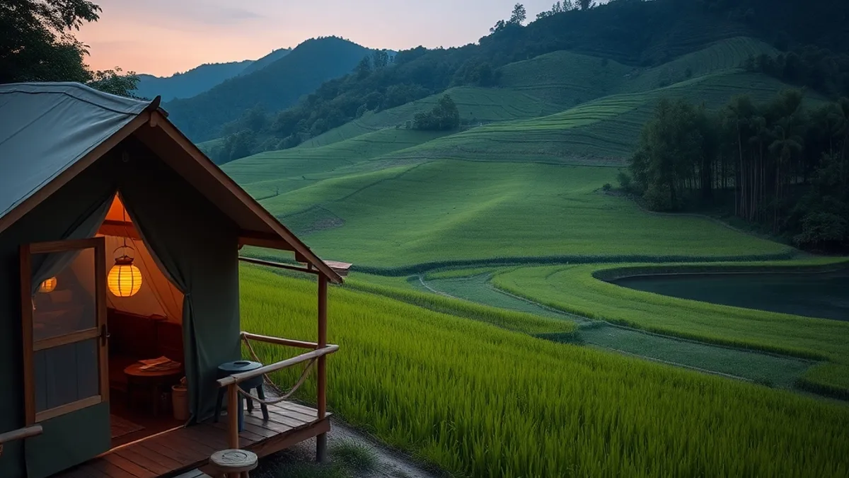 glamping in Japan's countryside