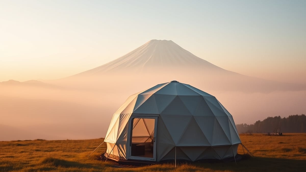 glamping in Japan's countryside