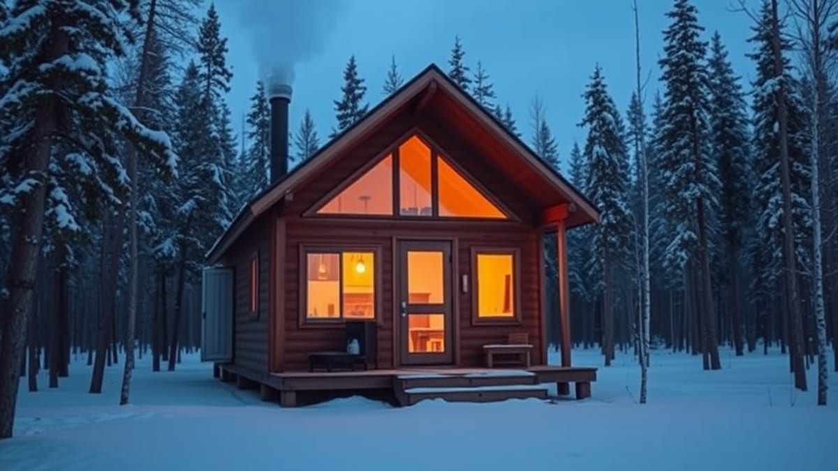 glamping pods in winter