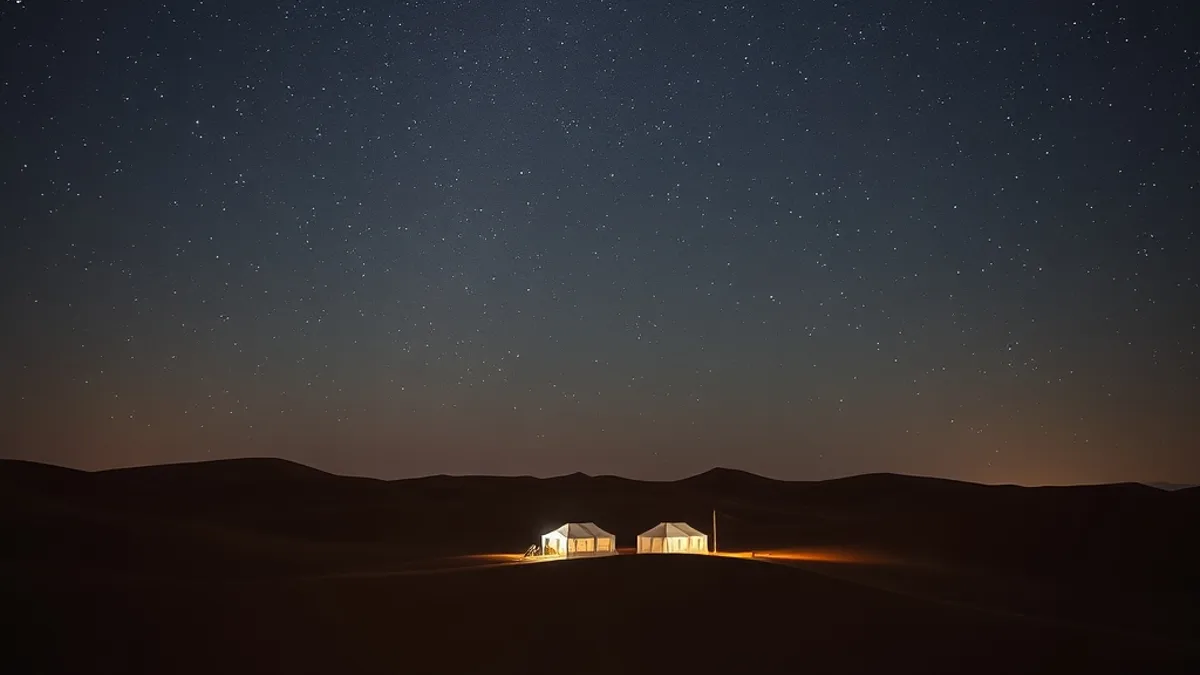 glamping in the Sahara