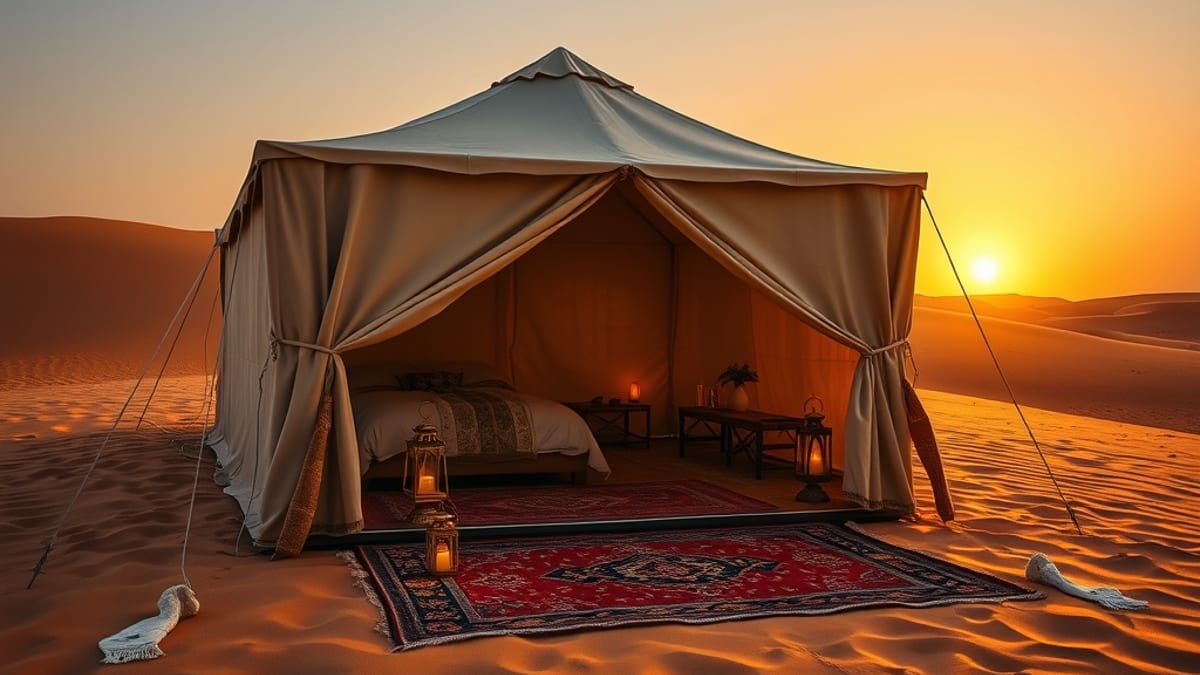 glamping in the Sahara