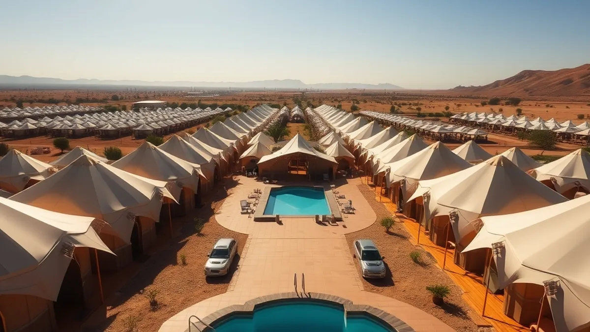 glamping site sizes
