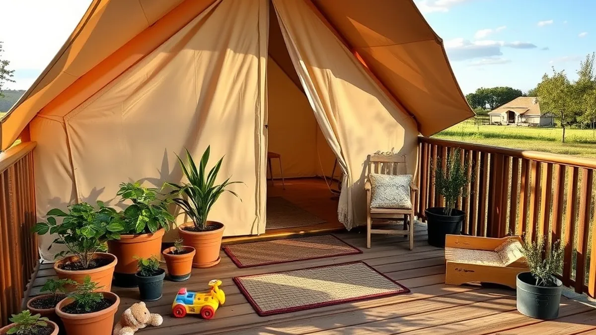 glamping with babies and toddlers
