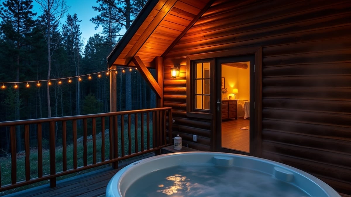 glamping with a hot tub