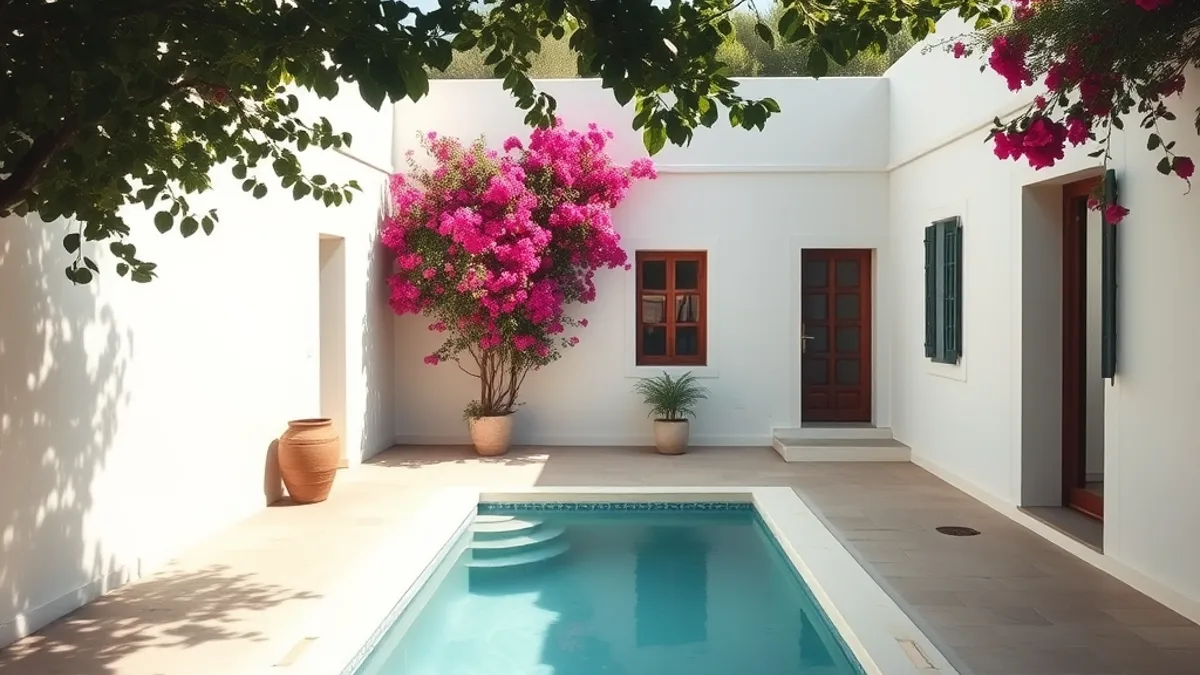 villa with a private pool
