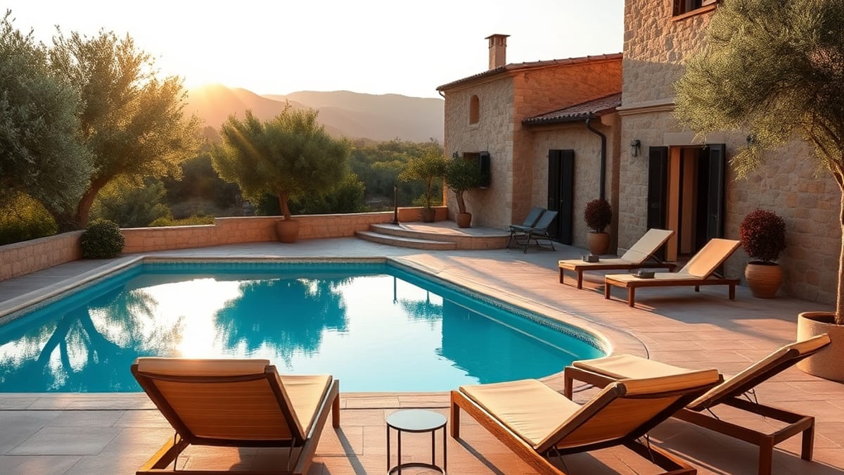 villa with a private pool