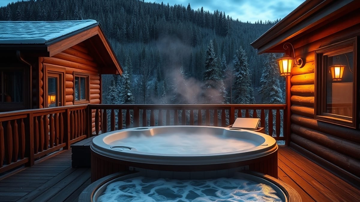 lodge stays with hot tubs