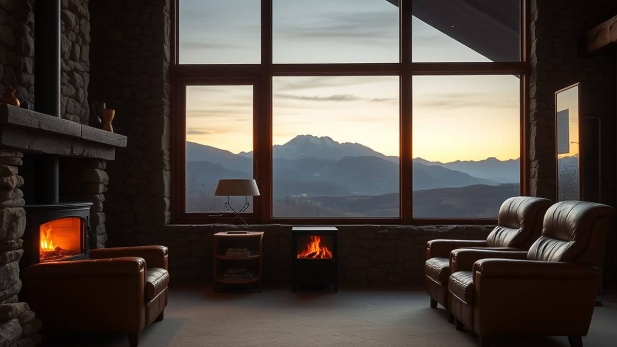 lodge stays with wood burners