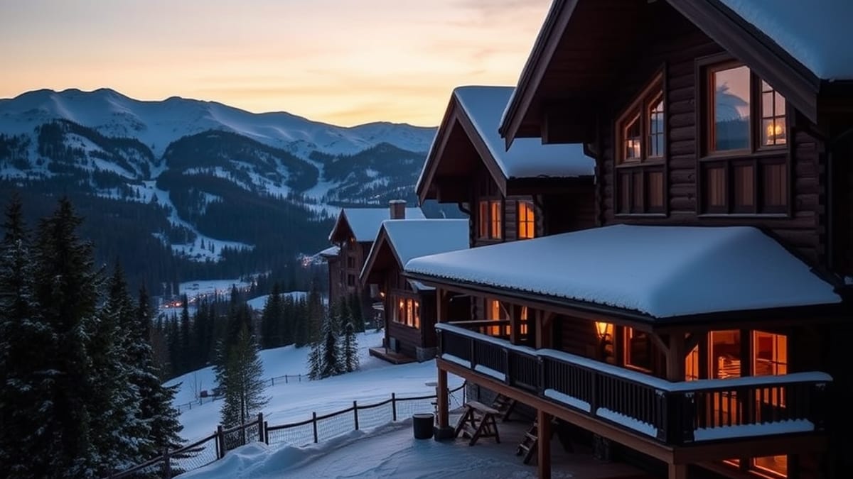 lodge or chalet for ski trips