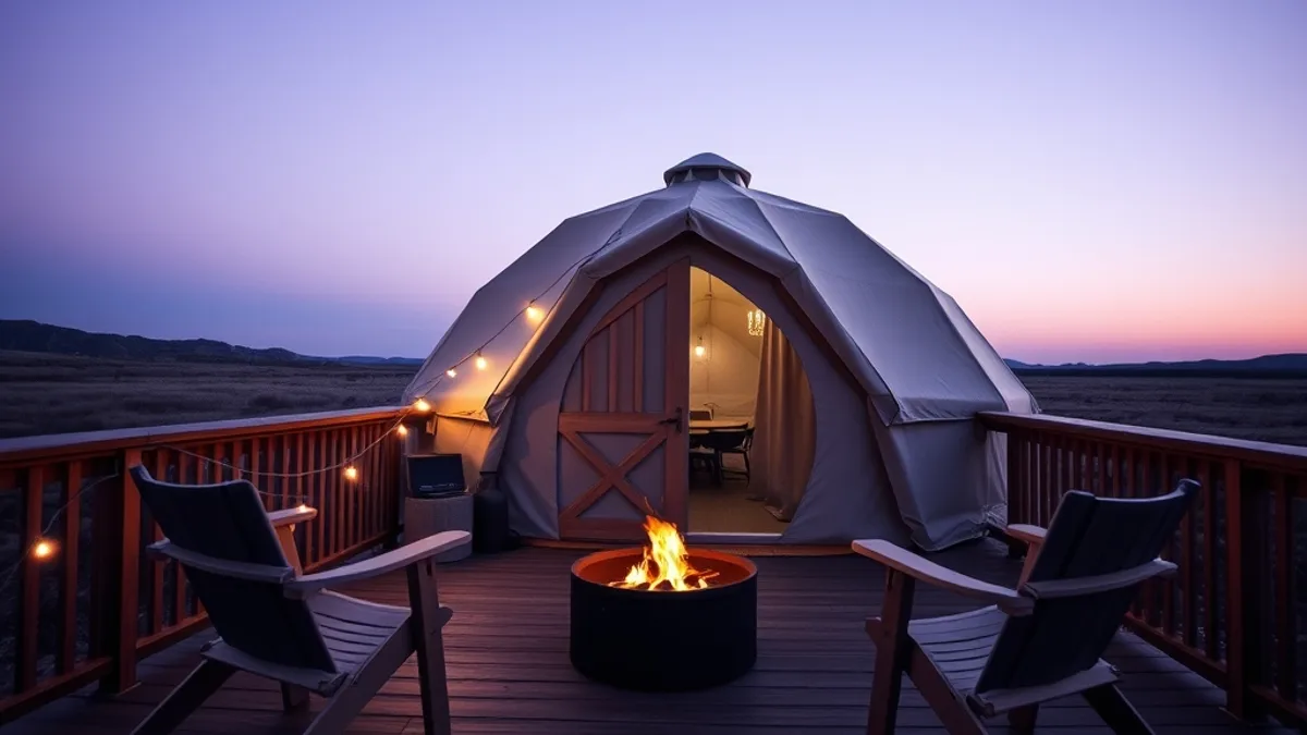 glamping weekend trip