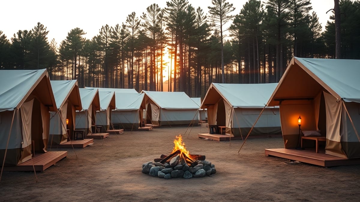 group glamping trip