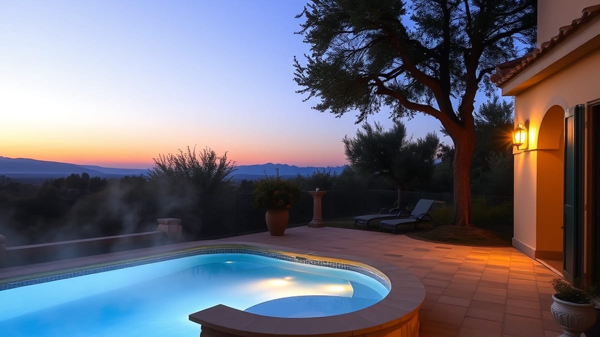 villa pool heating