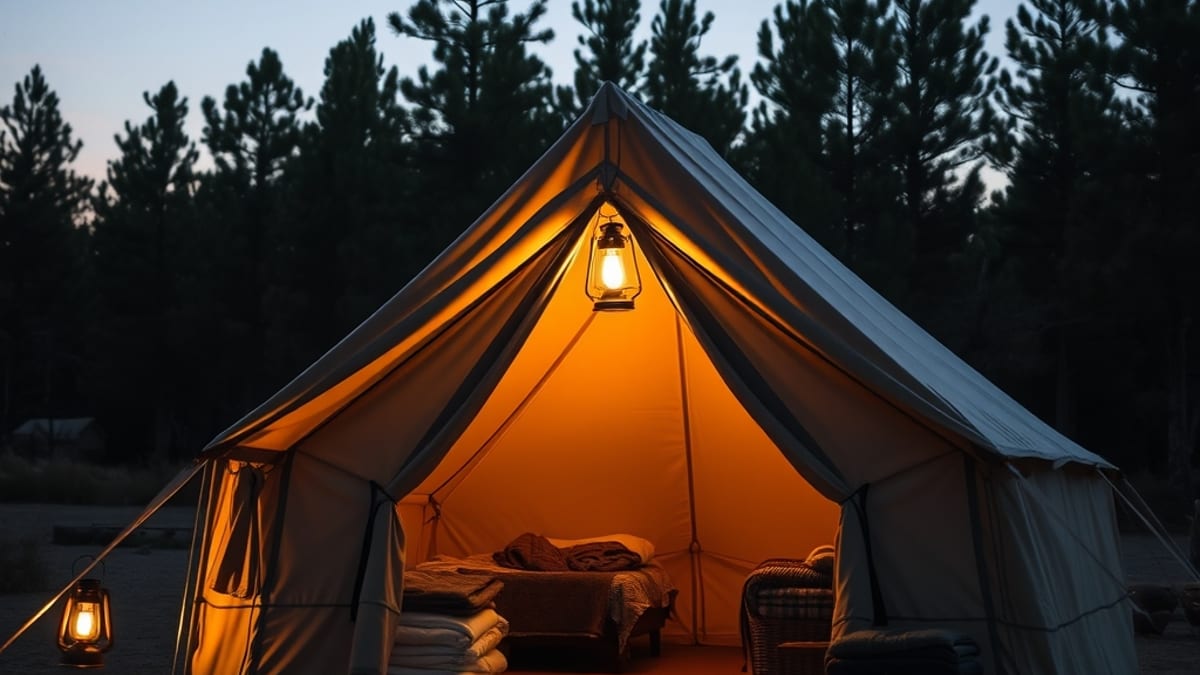 glamping trip packing