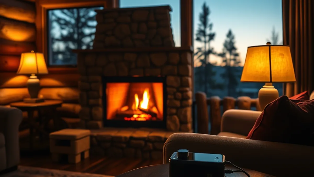 working remotely from a lodge