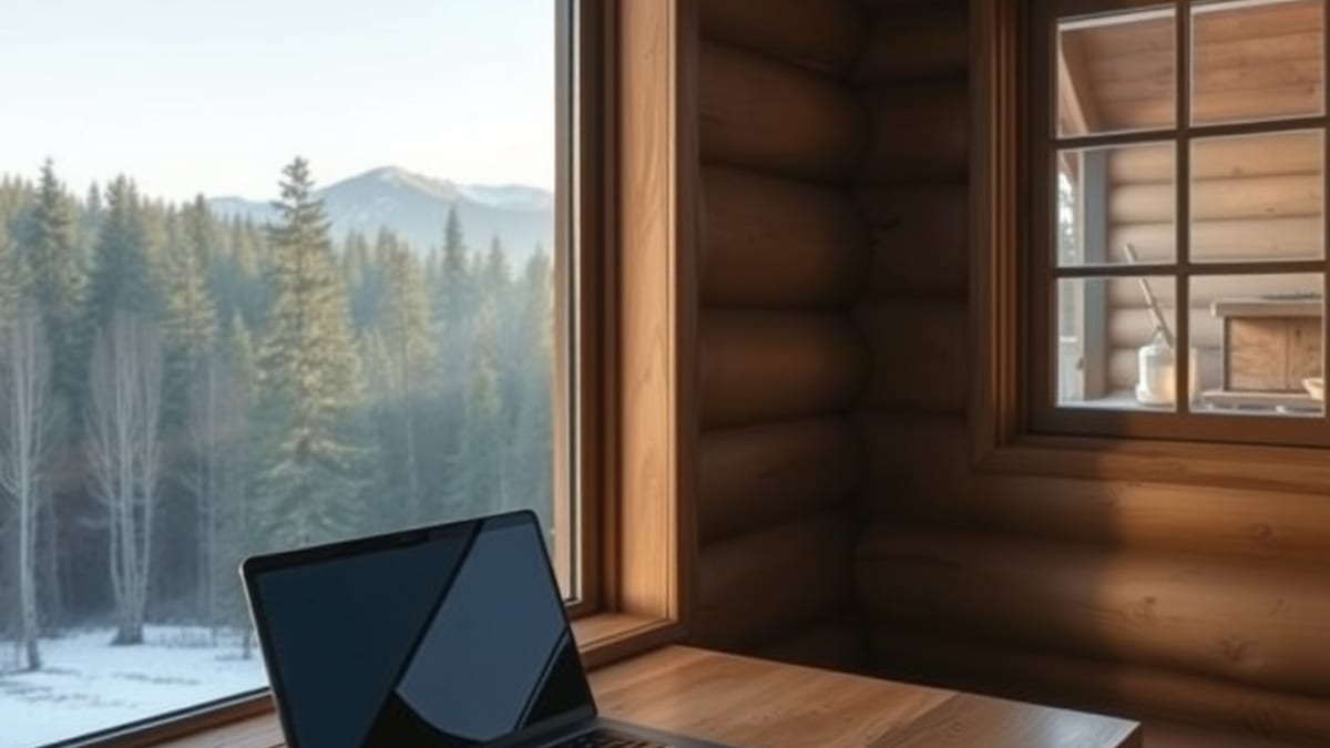 working remotely from a lodge
