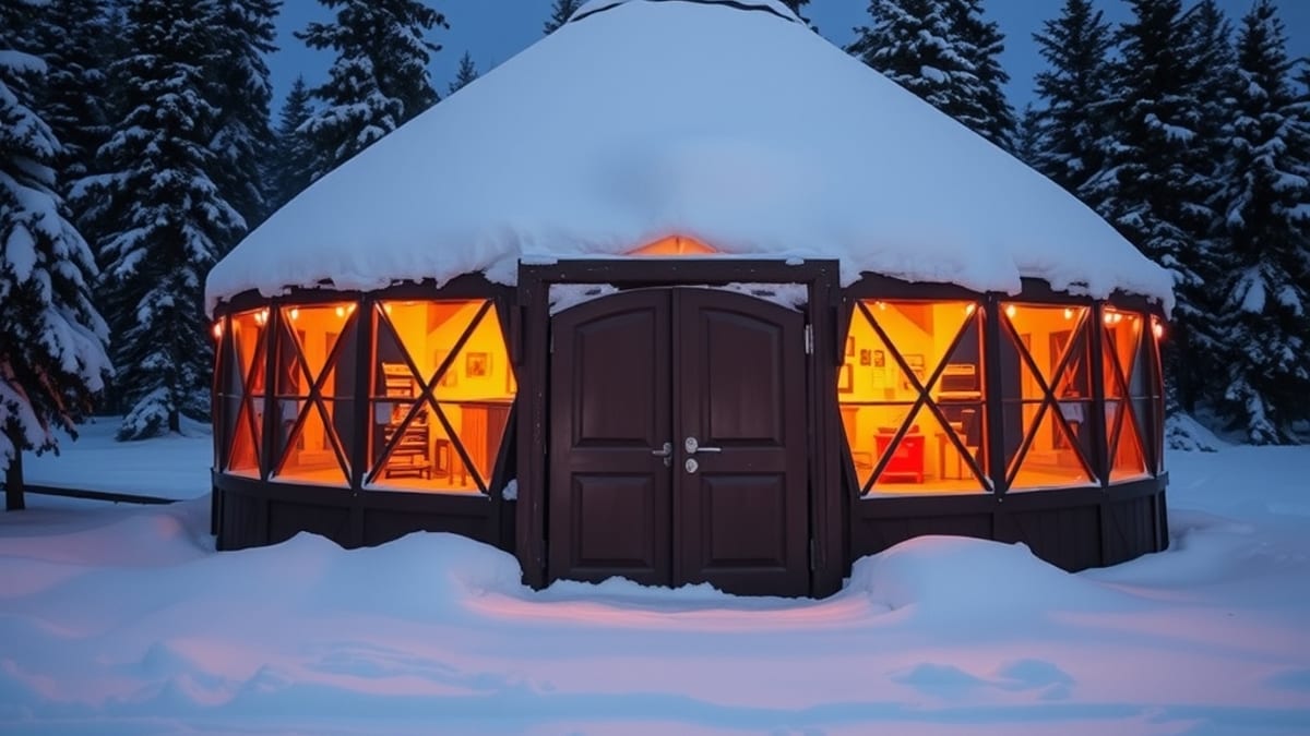 yurt stays in winter